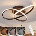 Homefire LED Deckenleuchte Dimmbar Deckenlampe - 33W Wohnzimmerlampe Schwarz mit Fernbedienung Modern Schlafzimmerlampe - 40CM Geometrie Design Lampe für Wohnzimmer Schlafzimmer Küche Flur Studio - Homefire