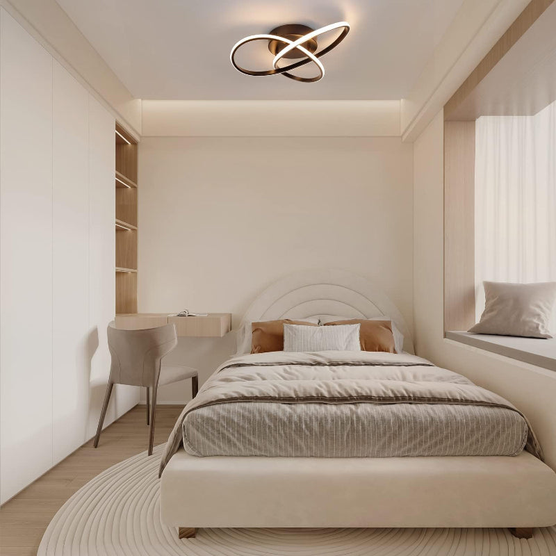 Homefire LED Deckenleuchte Dimmbar Deckenlampe - 33W Wohnzimmerlampe Schwarz mit Fernbedienung Modern Schlafzimmerlampe - 40CM Geometrie Design Lampe für Wohnzimmer Schlafzimmer Küche Flur Studio - Homefire