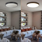 Homefire Led Deckenleuchte Flach Deckenlampe - Schlafzimmerlampe IP44 küchenlampe 4000K Badezimmer Rund 27cm 17W Schwarzer Wohnzimmerlampe für Küche Flur Kinderzimmer Balkon Büro [Energieklasse F] - Homefire