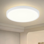 Homefire LED Deckenleuchte Flach - Rund Badezimmerlampe 18CM IP44 Wasserdicht Badlampe Küchenlampe Decke Weiß Flurlampe 15W Augenschutz 3000K Warmweiß Schlafzimmerlampe für Bad Küche Flur - Homefire