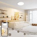 Homefire LED Deckenleuchte Flach - Rund Badezimmerlampe 18CM IP44 Wasserdicht Badlampe Küchenlampe Decke Weiß Flurlampe 15W Augenschutz 3000K Warmweiß Schlafzimmerlampe für Bad Küche Flur - Homefire
