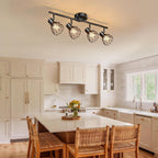 Homefire LED Deckenstrahler 4 Flammig - Strahler Deckenleuchte E14 4 Flammig Deckenstrahler Schwarz - Lampe Küche Deckenlampe LED - Lampe Wohnzimmer Schlafzimmerlampe Deckenspots Nein Leuchtmittel [Energieklasse E] - Homefire
