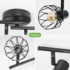 Homefire LED Deckenstrahler 4 Flammig - Strahler Deckenleuchte E14 4 Flammig Deckenstrahler Schwarz - Lampe Küche Deckenlampe LED - Lampe Wohnzimmer Schlafzimmerlampe Deckenspots Nein Leuchtmittel [Energieklasse E] - Homefire