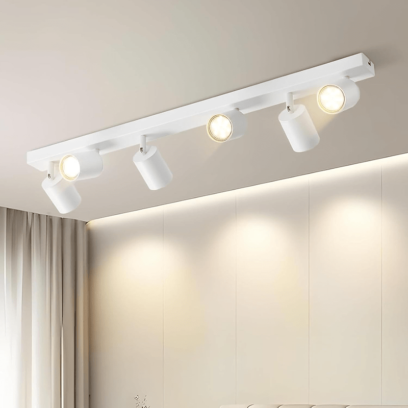 Homefire LED Deckenstrahler Deckenlampe - 6 Flammig GU10 Deckenleuchte Weiß 350° Schwenkbar Strahler Spots Innen Deckenspot flurlampe für Wohnzimmer Küche Schlafzimmer Ohne Leuchtmittel Besuche den Homefire-Store - Homefire