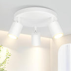 Homefire LED Deckenstrahler Deckenlampe Schwarz - 3 Flammig GU10 Deckenleuchte 350° Schwenkbar Strahler Spots Innen Deckenspot flurlampe für Wohnzimmer Küche Ohne Leuchtmittel - Homefire