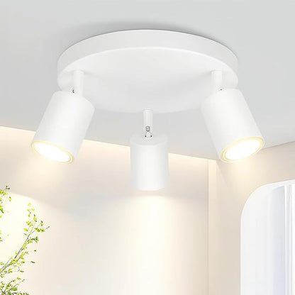 Homefire LED Deckenstrahler Deckenlampe Schwarz - 3 Flammig GU10 Deckenleuchte 350° Schwenkbar Strahler Spots Innen Deckenspot flurlampe für Wohnzimmer Küche Ohne Leuchtmittel - Homefire