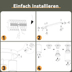Homefire LED Deckenstrahler Deckenlampe Schwarz - 3 Flammig GU10 Deckenleuchte 350° Schwenkbar Strahler Spots Innen Deckenspot flurlampe für Wohnzimmer Küche Ohne Leuchtmittel - Homefire