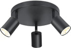 Homefire LED Deckenstrahler Deckenlampe Schwarz - 3 Flammig GU10 Deckenleuchte 350° Schwenkbar Strahler Spots Innen Deckenspot flurlampe für Wohnzimmer Küche Ohne Leuchtmittel - Homefire