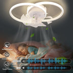 Homefire LED Deckenventilator Mit Beleuchtung - 36W Modern Deckenleuchte Ventilator Leise Mit Fernbedienung 3 Farbtemperatur 6-Gang Weiß Schlafzimmer Ventilator Lampe für Esszimmer Büro Kinderzimmer - Homefire
