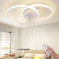 Homefire LED Deckenventilator Mit Beleuchtung - 36W Modern Deckenleuchte Ventilator Leise Mit Fernbedienung 3 Farbtemperatur 6-Gang Weiß Schlafzimmer Ventilator Lampe für Esszimmer Büro Kinderzimmer - Homefire