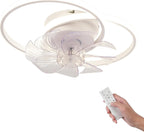 Homefire LED Deckenventilator Mit Beleuchtung - 36W Modern Deckenleuchte Ventilator Leise Mit Fernbedienung 3 Farbtemperatur 6-Gang Weiß Schlafzimmer Ventilator Lampe für Esszimmer Büro Kinderzimmer - Homefire