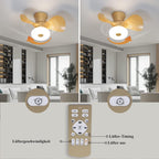Homefire Led Deckenventilator mit Beleuchtung - Deckenlampe mit Ventilator leise und dimmbar inklusive Fernbedienung und Timer-Funktion für Wohnzimmer Schlafzimmer Esszimmer und Kinderzimmer [Energieklasse G] - Homefire