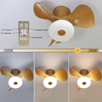 Homefire Led Deckenventilator mit Beleuchtung - Deckenlampe mit Ventilator leise und dimmbar inklusive Fernbedienung und Timer-Funktion für Wohnzimmer Schlafzimmer Esszimmer und Kinderzimmer [Energieklasse G] - Homefire