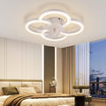 Homefire LED Deckenventilator Mit Beleuchtung - Deckenleuchte Ventilator Leise mit Fernbedienung Dimmbar Wohnzimmer Deckenleuchte 6-Gang Timer Weiß Ventilator Lampe für Jugendzimmer Büro Kinderzimmer - Homefire
