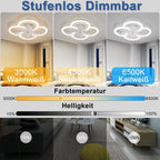 Homefire LED Deckenventilator Mit Beleuchtung - Deckenleuchte Ventilator Leise mit Fernbedienung Dimmbar Wohnzimmer Deckenleuchte 6-Gang Timer Weiß Ventilator Lampe für Jugendzimmer Büro Kinderzimmer - Homefire