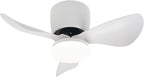 Homefire LED Deckenventilator Mit Beleuchtung Leise - 70CM Dimmbar Deckenventilatoren mit Fernbedienung Modern 23W Weiß Wohnzimmer Deckenlampe mit Ventilator Sommer/Winter 6-Gang Timer für Esszimmer [Energieklasse E] - Homefire