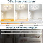 Homefire LED Deckenventilator Mit Beleuchtung - Modern 36W Deckenleuchte Ventilator Leise Mit Fernbedienung 3 Farbtemperatur 6-Gang Weiß Schlafzimmer Ventilator Lampe für Esszimmer Büro Kinderzimmer [Energieklasse E] - Homefire