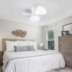 Homefire Led Deckenventilator mit Beleuchtung - Modern Deckenlampe Fan Leise Fernbedienung Timing Wohnzimmerlampe Dimmbar Deckenleuchte Ventilator für Schlafzimmer Wohnzimmer Esszimmer Kinderzimmer [Energieklasse G] - Homefire