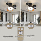 Homefire Led Deckenventilator mit Beleuchtung - Modern Deckenlampe Fan Leise Fernbedienung Timing Wohnzimmerlampe Dimmbar Deckenleuchte Ventilator für Schlafzimmer Wohnzimmer Esszimmer Kinderzimmer - Homefire