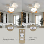 Homefire Led Deckenventilator mit Beleuchtung - Modern Deckenlampe Fan Leise Fernbedienung Timing Wohnzimmerlampe Dimmbar Deckenleuchte Ventilator für Schlafzimmer Wohnzimmer Esszimmer Kinderzimmer [Energieklasse G] - Homefire