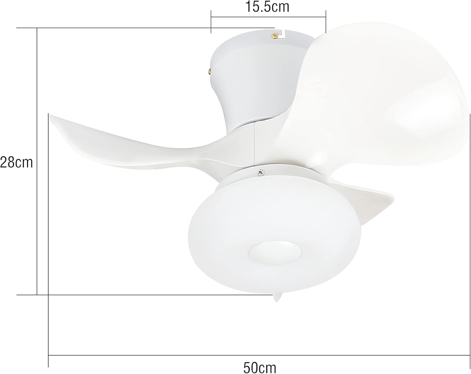 Homefire Led Deckenventilator mit Beleuchtung - Modern Deckenlampe Fan Leise Fernbedienung Timing Wohnzimmerlampe Dimmbar Deckenleuchte Ventilator für Schlafzimmer Wohnzimmer Esszimmer Kinderzimmer [Energieklasse G] - Homefire
