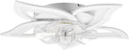 Homefire LED Deckenventilator Mit Beleuchtung - Modern Deckenleuchte mit Ventilator Leise 48W Fernbedienung Dimmbar 3 Farbtemperatur 6-Gang Timer Weiß Ventilator Lampe für Jugendzimmer Kinderzimmer [Energieklasse E] - Homefire