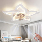 Homefire LED Deckenventilator Mit Beleuchtung - Modern Deckenleuchte mit Ventilator Leise 48W Fernbedienung Dimmbar 3 Farbtemperatur 6-Gang Timer Weiß Ventilator Lampe für Jugendzimmer Kinderzimmer [Energieklasse E] - Homefire