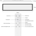 Homefire LED Panel 100x25 Dimmbar - Deckenpanel RGB Backlight Farbwechsel Büro Lang Deckenleuchte Flach mit Fernbedienung Groß Bürolampe 24W Schwarz Rechteckig Deckenlampe für Spielzimmer Wohnzimmer - Homefire