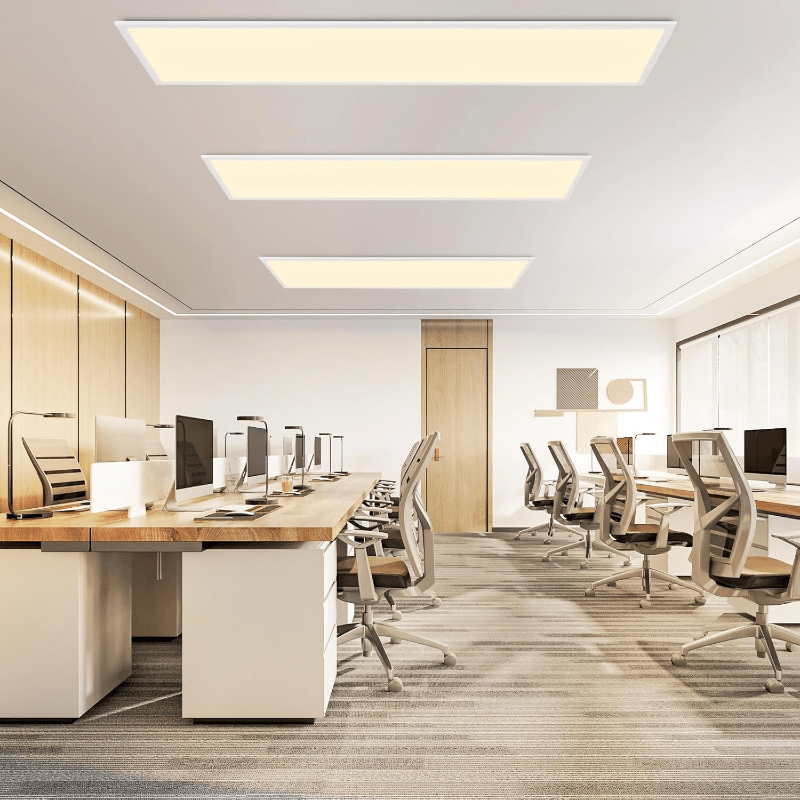 Homefire LED Panel 120x30cm - LED Deckenleuchte Dimmbar RGB Farbwechsel Deckenpanel Bürolampe 39W Weiß Flach Lang Deckenlampe mit Speicherfunktion für Wohnzimmer Büro Schlafzimmer - Homefire