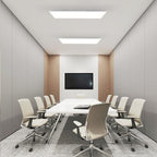 Homefire LED Panel Deckenleuchte Dimmbar -Flach Deckenlampe Lang Rechteckig Deckenpanel Weiße 24W 100x25cm Tageslichtlampe mit Fernbedienung für Büro Küche Flur Wohnzimmer Schlafzimmer - Homefire
