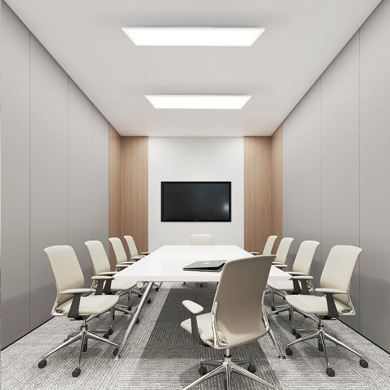 Homefire LED Panel Deckenleuchte Dimmbar -Flach Deckenlampe Lang Rechteckig Deckenpanel Weiße 24W 100x25cm Tageslichtlampe mit Fernbedienung für Büro Küche Flur Wohnzimmer Schlafzimmer - Homefire