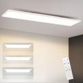 Homefire LED Panel Deckenleuchte Dimmbar -Flach Deckenlampe Lang Rechteckig Deckenpanel Weiße 24W 100x25cm Tageslichtlampe mit Fernbedienung für Büro Küche Flur Wohnzimmer Schlafzimmer - Homefire