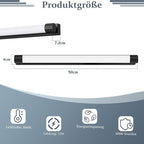 Homefire LED Spiegelleuchte Bad 50CM - 10W Spiegellampe Badezimmer Schwarz Warmweiß 3000K Badlampe Wand Wasserdicht IP44 Wandlampe Modern Wandleuchte für Flur Wohnzimmer Badezimmerspiegel - Homefire