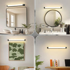 Homefire LED Spiegelleuchte Bad 50CM - 10W Spiegellampe Badezimmer Schwarz Warmweiß 3000K Badlampe Wand Wasserdicht IP44 Wandlampe Modern Wandleuchte für Flur Wohnzimmer Badezimmerspiegel - Homefire