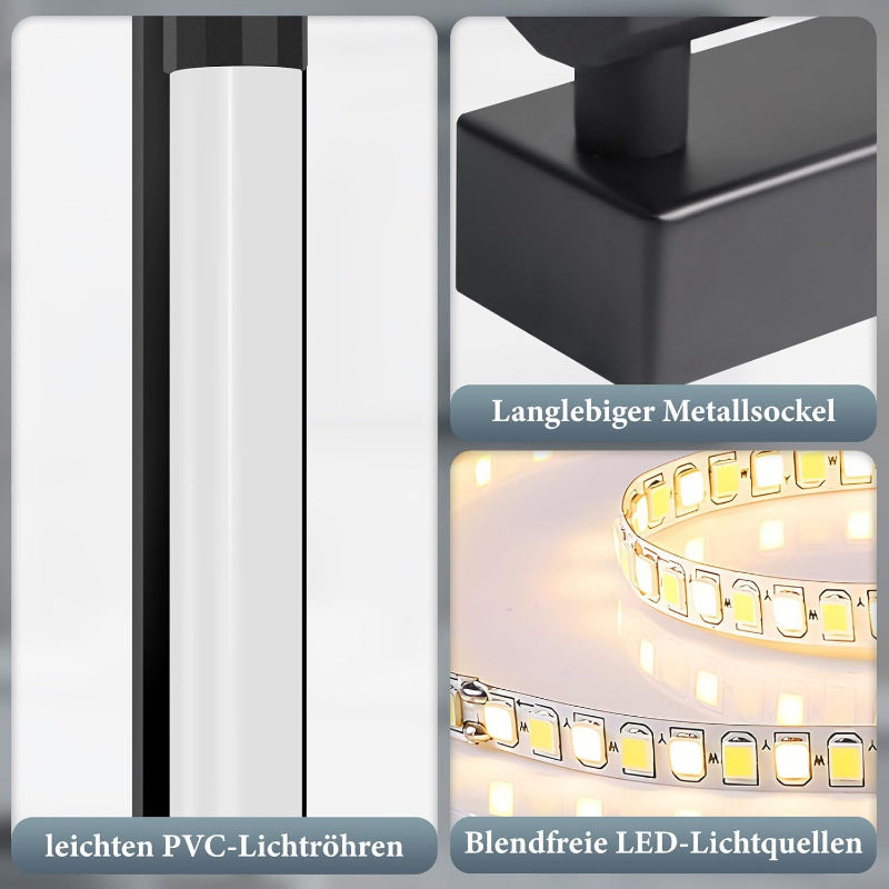 Homefire LED Spiegelleuchte Bad 50CM - 10W Spiegellampe Badezimmer Schwarz Warmweiß 3000K Badlampe Wand Wasserdicht IP44 Wandlampe Modern Wandleuchte für Flur Wohnzimmer Badezimmerspiegel - Homefire