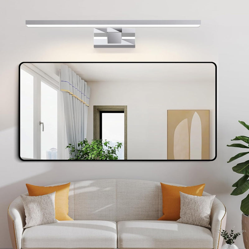 Homefire LED Spiegelleuchte Bad Spiegellampe -12W Badleuchte Wand 60CM Wandlampe Badezimmer Wasserdicht IP44 Wandleuchte Chrom Modern Neutralweiß 4000K Badlampe Wandmontage für Keller Küche Badschrank - Homefire