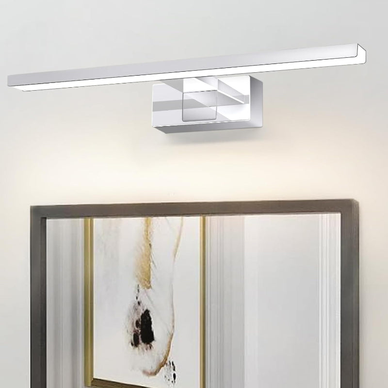 Homefire LED Spiegelleuchte Bad Spiegellampe -12W Badleuchte Wand 60CM Wandlampe Badezimmer Wasserdicht IP44 Wandleuchte Chrom Modern Neutralweiß 4000K Badlampe Wandmontage für Keller Küche Badschrank - Homefire