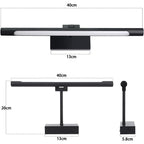 Homefire LED Spiegelleuchte Bad Spiegellampe - 40CM Badlampe Wand 6W Badleuchte Badezimmer Schwarz Wandleuchte Wasserdicht IP44 Wandlampe 4000K Neutralweiß Modern Badlampe für Badschrank Keller Küche [Energieklasse E] - Homefire