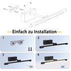 Homefire LED Spiegelleuchte Bad Spiegellampe - 40CM Badlampe Wand 6W Badleuchte Badezimmer Schwarz Wandleuchte Wasserdicht IP44 Wandlampe 4000K Neutralweiß Modern Badlampe für Badschrank Keller Küche [Energieklasse E] - Homefire