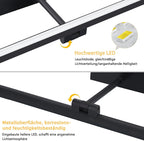 Homefire LED Spiegelleuchte Bad Spiegellampe - 40CM Badlampe Wand 6W Badleuchte Badezimmer Schwarz Wandleuchte Wasserdicht IP44 Wandlampe 4000K Neutralweiß Modern Badlampe für Badschrank Keller Küche [Energieklasse E] - Homefire