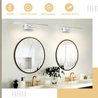 Homefire LED Spiegelleuchte Bad Spiegellampe - Badleuchte Wand 40CM Wandlampe Badezimmer 8W Wasserdicht IP44 Wandleuchte Chrom Modern Neutralweiß 4000K Badlampe Wandmontage für Keller Küche Badschrank - Homefire