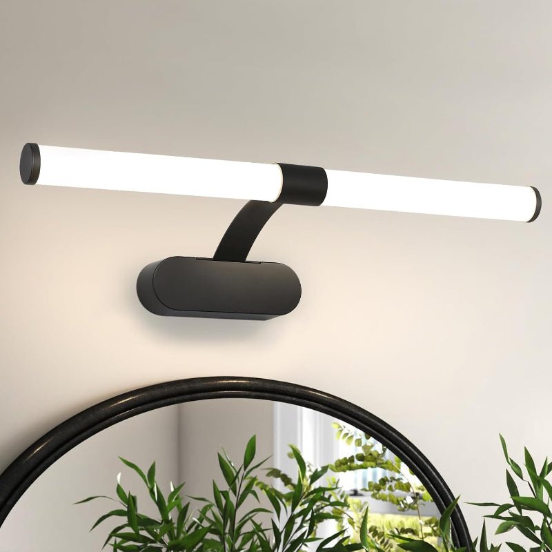 Homefire LED Spiegelleuchte Bad Spiegellampe - Schwarz Badleuchte Wand 40CM Wandlampe Badezimmer 6W Modern Wasserdicht IP44 Wandleuchte Neutralweiß 4000K Badlampe für Keller Küche Badschrank [Energieklasse E] - Homefire