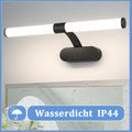 Homefire LED Spiegelleuchte Bad Spiegellampe - Schwarz Badleuchte Wand 40CM Wandlampe Badezimmer 6W Modern Wasserdicht IP44 Wandleuchte Neutralweiß 4000K Badlampe für Keller Küche Badschrank [Energieklasse E] - Homefire