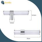 Homefire LED Spiegelleuchte Bad Wandlampe - 6W Spiegellampe Badleuchte Wand 35CM Badezimmer Wasserdicht IP44 Chrom Modern Neutralweiß 4000K Badlampe Wandleuchte für Keller Küche Badschrank [Energieklasse F] - Homefire
