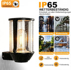 Homefire LED Wandlampe Aussen Außenwandleuchte - Wandleuchte IP65 E27 Schwarz Wasserdichte Aussenlampe Aussenleuchten Wandbeleuchtung für Hauswand Balkon Flur Wand MAX.40W ohne Leuchtmittel - Homefire