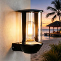 Homefire LED Wandlampe Aussen Außenwandleuchte - Wandleuchte IP65 E27 Schwarz Wasserdichte Aussenlampe Aussenleuchten Wandbeleuchtung für Hauswand Balkon Flur Wand MAX.40W ohne Leuchtmittel - Homefire