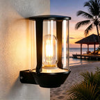 Homefire LED Wandlampe Aussen Außenwandleuchte - Wandleuchte IP65 E27 Schwarz Wasserdichte Aussenlampe Aussenleuchten Wandbeleuchtung für Hauswand Balkon Flur Wand MAX.40W ohne Leuchtmittel - Homefire
