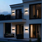 Homefire LED Wandleuchte Aussen Wandlampe - 4ER 2 Flammig Außenwandleuchte Schwarz IP65 Wasserdicht Aussenlampe 3000K Up Down Wandleuchten Innen/Aussen G9 Flurlampe für Hauswand Treppenhaus - Homefire