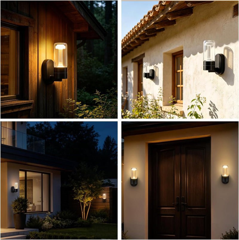 Homefire LED Wandleuchte Aussen Wandlampe - Außenlampe Schwarz IP65 Wasserdichte Außenwandleuchte 10W 3000K Aussenlampe Außenbeleuchtung Hauswand Terrasse Haus Treppenhaus Flur - Homefire