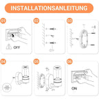 Homefire LED Wandleuchte Aussen Wandlampe - Außenlampe Schwarz IP65 Wasserdichte Außenwandleuchte 10W 3000K Aussenlampe Außenbeleuchtung Hauswand Terrasse Haus Treppenhaus Flur - Homefire
